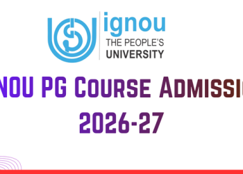 IGNOU PG Course Admission 2026 